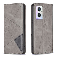 Custodia Portafoglio In Pelle Cover con Supporto B07F per OnePlus Nord N20 5G Grigio