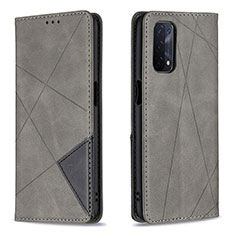 Custodia Portafoglio In Pelle Cover con Supporto B07F per OnePlus Nord N200 5G Grigio