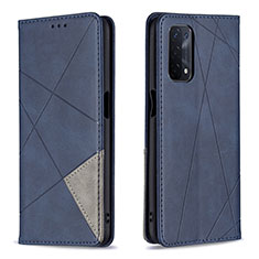 Custodia Portafoglio In Pelle Cover con Supporto B07F per Oppo A74 5G Blu