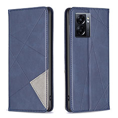 Custodia Portafoglio In Pelle Cover con Supporto B07F per Oppo A77 5G Blu