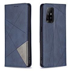 Custodia Portafoglio In Pelle Cover con Supporto B07F per Oppo A94 5G Blu