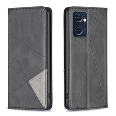 Custodia Portafoglio In Pelle Cover con Supporto B07F per Oppo Find X5 Lite 5G Nero