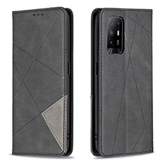 Custodia Portafoglio In Pelle Cover con Supporto B07F per Oppo Reno5 Z 5G Nero