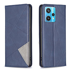 Custodia Portafoglio In Pelle Cover con Supporto B07F per Realme 9 4G Blu