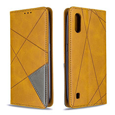 Custodia Portafoglio In Pelle Cover con Supporto B07F per Samsung Galaxy A01 SM-A015 Marrone Chiaro