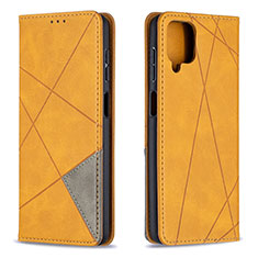 Custodia Portafoglio In Pelle Cover con Supporto B07F per Samsung Galaxy A12 5G Marrone Chiaro