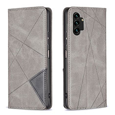 Custodia Portafoglio In Pelle Cover con Supporto B07F per Samsung Galaxy A13 4G Grigio