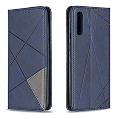 Custodia Portafoglio In Pelle Cover con Supporto B07F per Samsung Galaxy A30S Blu