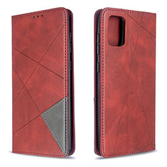 Custodia Portafoglio In Pelle Cover con Supporto B07F per Samsung Galaxy A71 5G Rosso