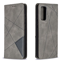 Custodia Portafoglio In Pelle Cover con Supporto B07F per Samsung Galaxy S20 FE 4G Grigio