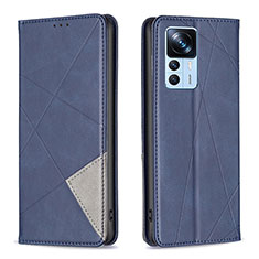 Custodia Portafoglio In Pelle Cover con Supporto B07F per Xiaomi Mi 12T Pro 5G Blu