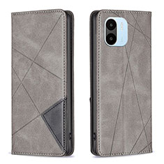 Custodia Portafoglio In Pelle Cover con Supporto B07F per Xiaomi Poco C50 Grigio