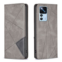 Custodia Portafoglio In Pelle Cover con Supporto B07F per Xiaomi Redmi K50 Ultra 5G Grigio