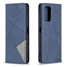 Custodia Portafoglio In Pelle Cover con Supporto B07F per Xiaomi Redmi Note 10 Pro 4G Blu