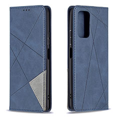 Custodia Portafoglio In Pelle Cover con Supporto B07F per Xiaomi Redmi Note 10 Pro Max Blu