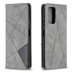 Custodia Portafoglio In Pelle Cover con Supporto B07F per Xiaomi Redmi Note 10 Pro Max Grigio