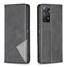 Custodia Portafoglio In Pelle Cover con Supporto B07F per Xiaomi Redmi Note 11 Pro 4G Nero