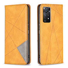 Custodia Portafoglio In Pelle Cover con Supporto B07F per Xiaomi Redmi Note 11 Pro 5G Marrone Chiaro