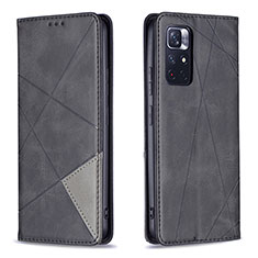 Custodia Portafoglio In Pelle Cover con Supporto B07F per Xiaomi Redmi Note 11T 5G Nero