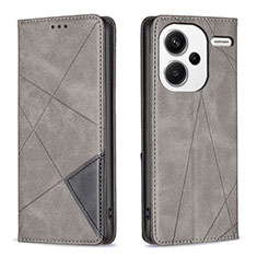 Custodia Portafoglio In Pelle Cover con Supporto B07F per Xiaomi Redmi Note 13 Pro+ Plus 5G Grigio