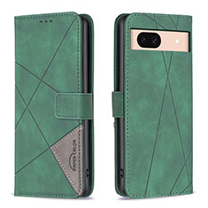 Custodia Portafoglio In Pelle Cover con Supporto B08F per Google Pixel 8a 5G Verde