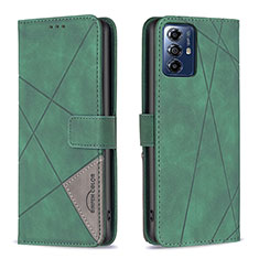 Custodia Portafoglio In Pelle Cover con Supporto B08F per Motorola Moto G Play (2023) Verde