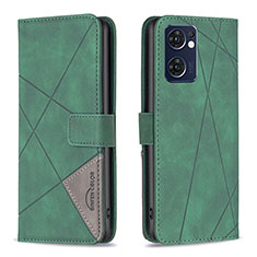 Custodia Portafoglio In Pelle Cover con Supporto B08F per OnePlus Nord CE 2 5G Verde