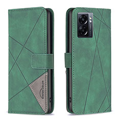 Custodia Portafoglio In Pelle Cover con Supporto B08F per OnePlus Nord N300 5G Verde