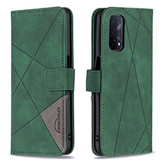 Custodia Portafoglio In Pelle Cover con Supporto B08F per Oppo A74 5G Verde