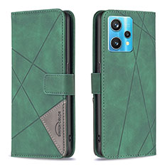 Custodia Portafoglio In Pelle Cover con Supporto B08F per Realme Narzo 50 Pro 5G Verde