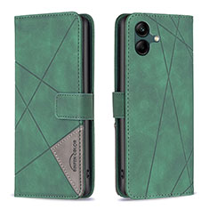 Custodia Portafoglio In Pelle Cover con Supporto B08F per Samsung Galaxy A04E Verde