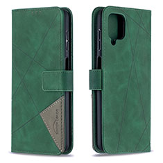 Custodia Portafoglio In Pelle Cover con Supporto B08F per Samsung Galaxy A12 5G Verde