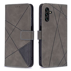 Custodia Portafoglio In Pelle Cover con Supporto B08F per Samsung Galaxy A13 5G Grigio