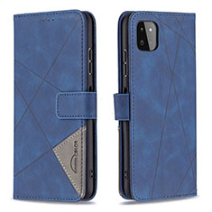 Custodia Portafoglio In Pelle Cover con Supporto B08F per Samsung Galaxy A22 5G Blu