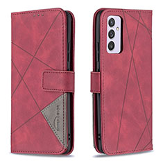 Custodia Portafoglio In Pelle Cover con Supporto B08F per Samsung Galaxy A34 5G Rosso