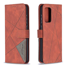 Custodia Portafoglio In Pelle Cover con Supporto B08F per Samsung Galaxy A72 5G Arancione