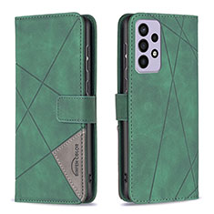 Custodia Portafoglio In Pelle Cover con Supporto B08F per Samsung Galaxy A73 5G Verde