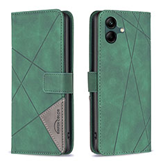 Custodia Portafoglio In Pelle Cover con Supporto B08F per Samsung Galaxy F04 Verde