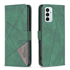 Custodia Portafoglio In Pelle Cover con Supporto B08F per Samsung Galaxy F23 5G Verde