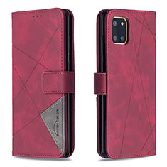 Custodia Portafoglio In Pelle Cover con Supporto B08F per Samsung Galaxy Note 10 Lite Rosso