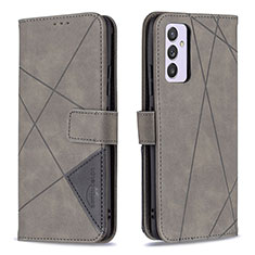 Custodia Portafoglio In Pelle Cover con Supporto B08F per Samsung Galaxy Quantum4 5G Grigio