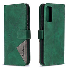 Custodia Portafoglio In Pelle Cover con Supporto B08F per Samsung Galaxy S20 FE 5G Verde