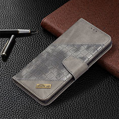 Custodia Portafoglio In Pelle Cover con Supporto B08F per Samsung Galaxy S23 Ultra 5G Grigio