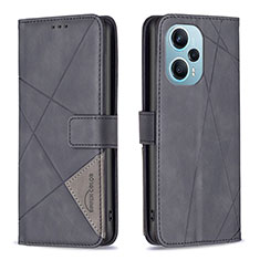 Custodia Portafoglio In Pelle Cover con Supporto B08F per Xiaomi Redmi Note 12 Turbo 5G Nero