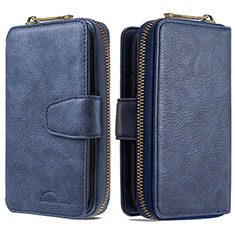 Custodia Portafoglio In Pelle Cover con Supporto B10F per Samsung Galaxy A70 Blu