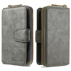 Custodia Portafoglio In Pelle Cover con Supporto B10F per Samsung Galaxy M40S Grigio