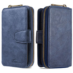 Custodia Portafoglio In Pelle Cover con Supporto B10F per Samsung Galaxy Note 10 Lite Blu