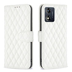 Custodia Portafoglio In Pelle Cover con Supporto B11F per Motorola Moto E13 Bianco