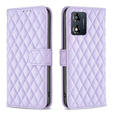 Custodia Portafoglio In Pelle Cover con Supporto B11F per Motorola Moto E13 Viola