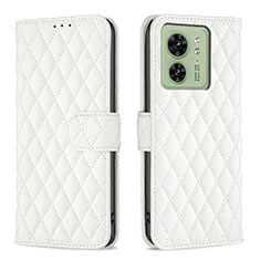 Custodia Portafoglio In Pelle Cover con Supporto B11F per Motorola Moto Edge 40 5G Bianco